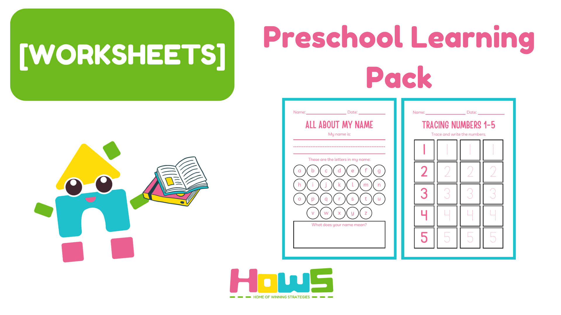 [WORKSHEETS] Preschool Learning Pack