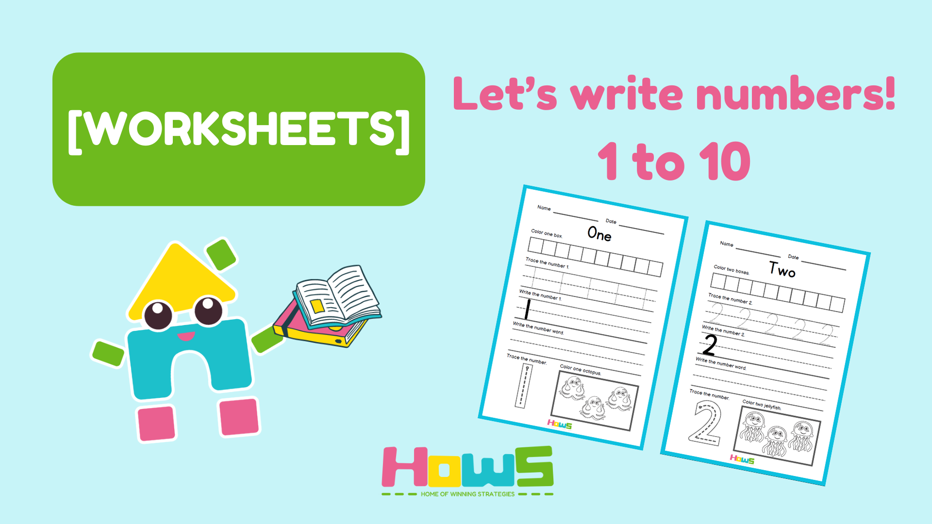 [WORKSHEETS] Let’s write numbers! (1 to 10)