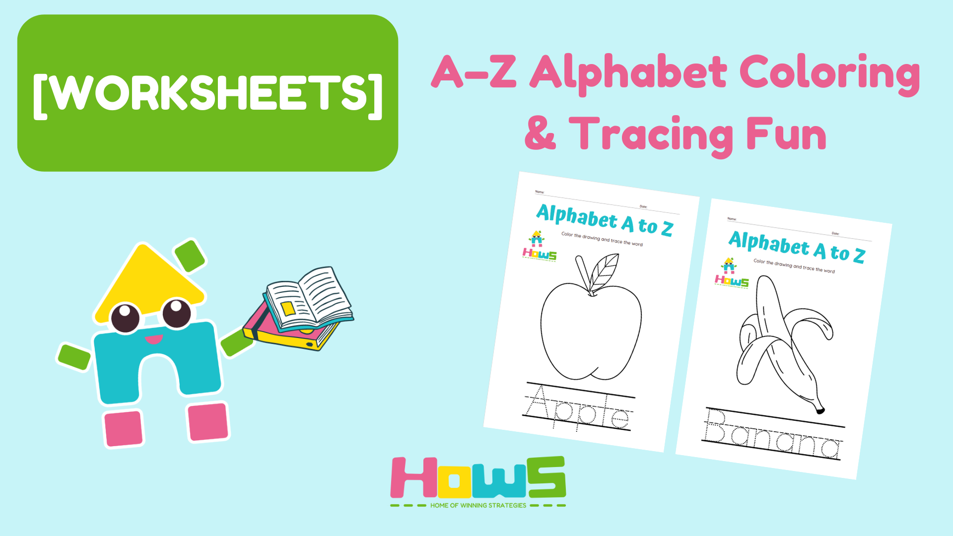 [WORKSHEETS] A–Z Alphabet Coloring & Tracing Fun