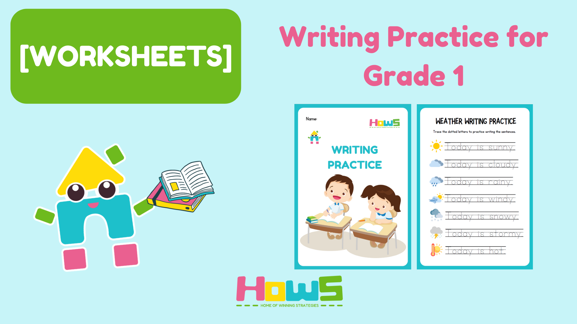 [WORKSHEETS] Writing Practice for Grade 1