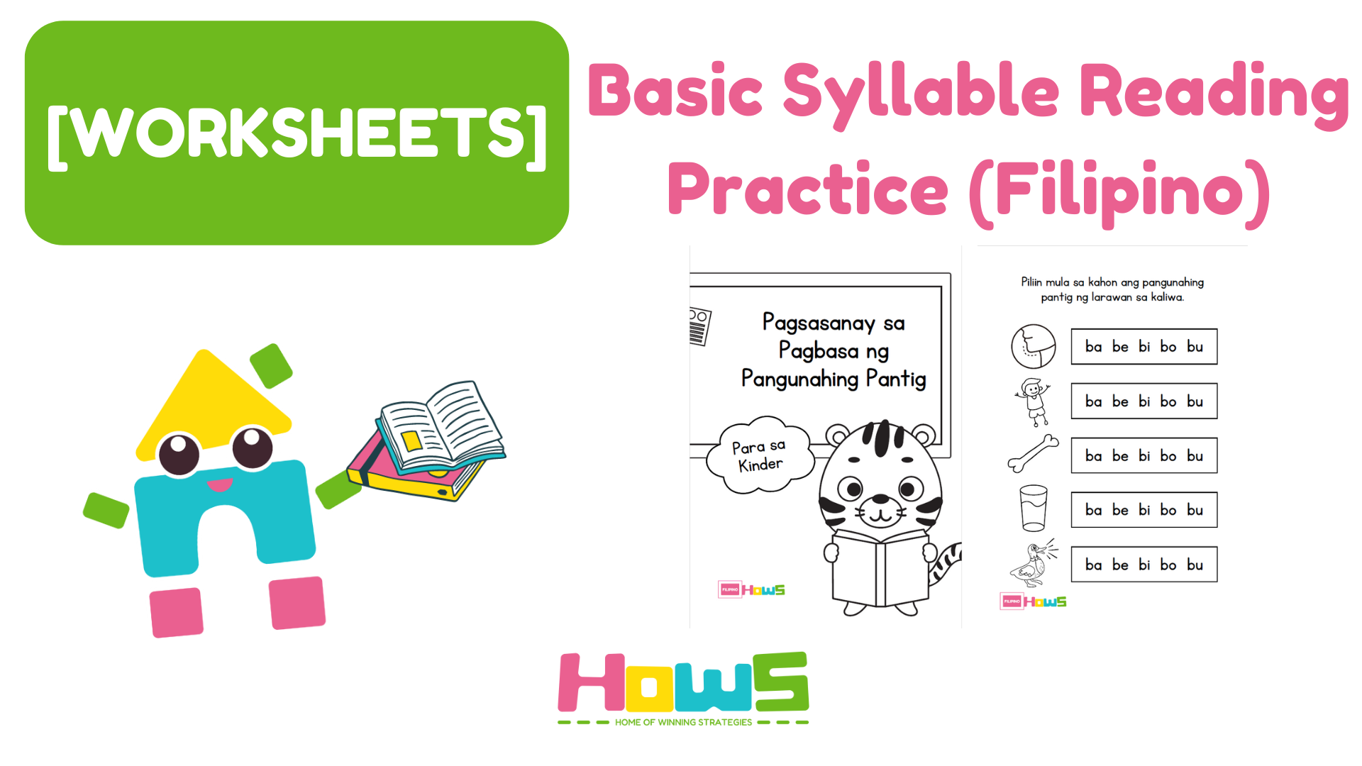 [WORKSHEETS] Basic Syllable Reading Practice (Filipino)